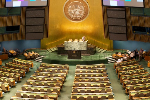 Salle de l'Assemblée Générale de l'ONU. Photo Benoît Muracciole